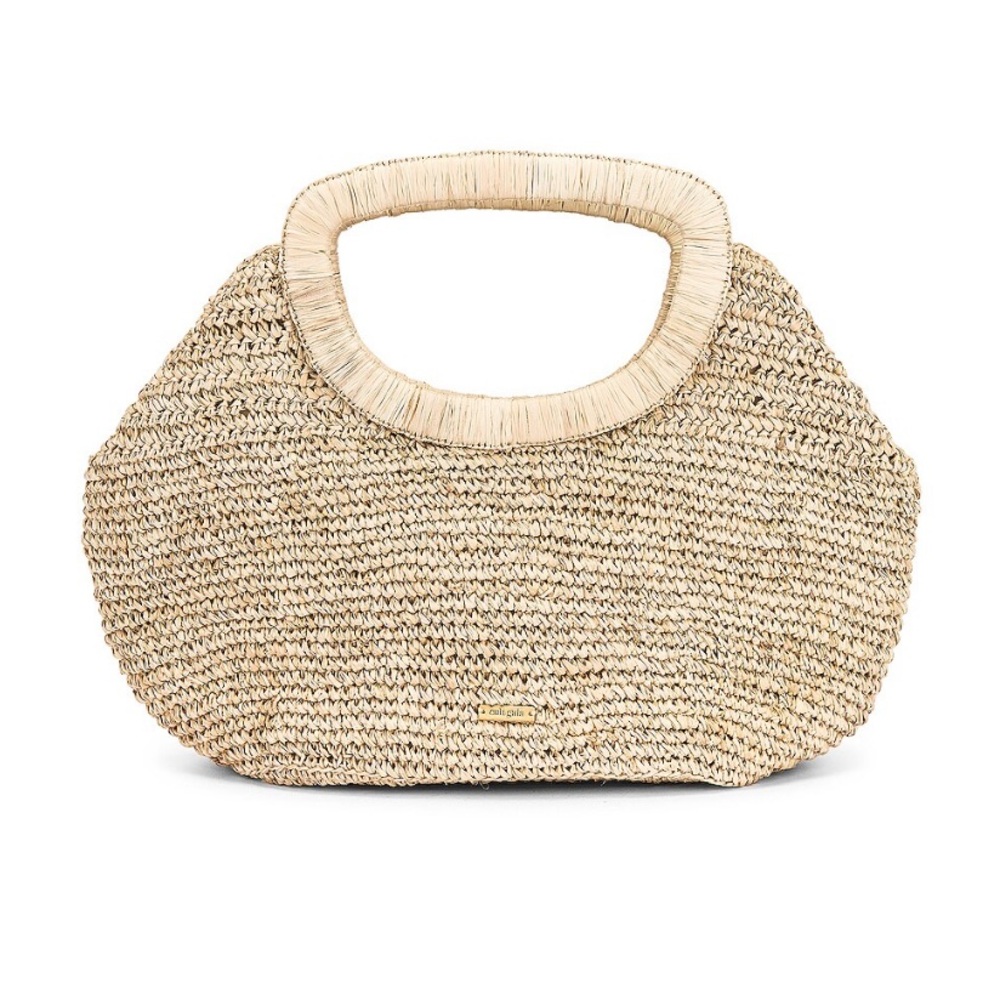 Cult Gaia Pari Clutch Woven Raffia